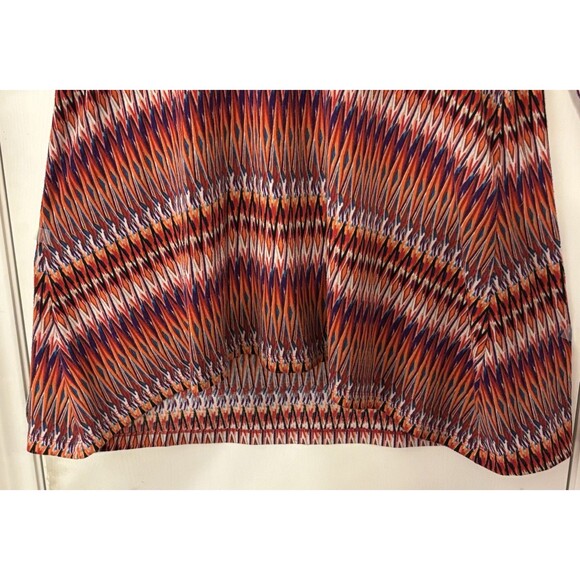 Women's Premise  2XL Top Multi Color Orange Geo Pattern 3/4 Sleeve Point Hem - Picture 11 of 13